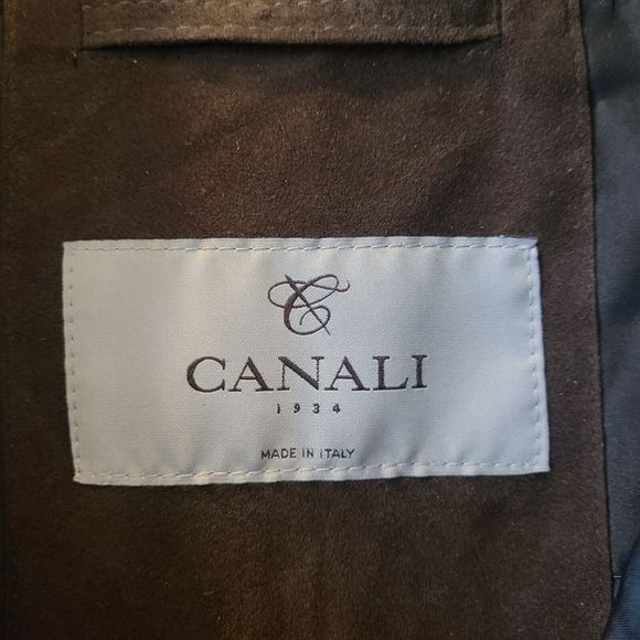 Canali Mens Rain & Wind Tech Full Zip Jacket Size 50 Black Lightweight - Picture 5 of 11